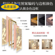 RSRDDY屏風(fēng)入戶(hù)門(mén)遮擋鋁合金隔斷客廳現代簡(jiǎn)約入戶(hù)玄關(guān) 130cm*高180cm備注圖案編碼