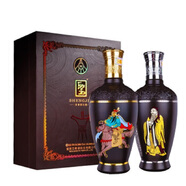 五糧液股份公司出品 聖酒圣酒 52度 濃香型白酒 禮盒商務(wù)送禮  639mL 2瓶 45度+52度文武雙圣禮盒