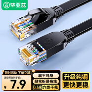 畢亞茲 六類扁平網(wǎng)線 0.3米超短純銅 CAT6類千兆無氧銅網(wǎng)線 電腦寬帶家用監(jiān)控網(wǎng)絡(luò)連接成品跳線