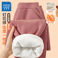 真維斯童裝男童褲子加絨2026新款兒童燈芯絨長(cháng)褲中大童束腳褲女童保暖棉褲 【保暖燈芯絨】粉/J純色 120