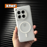 XFMF【超薄散熱】ins輕奢冰霧膚感手機殼適用一加13精孔1+Ace3pro磨砂1+12硬殼1+Ace2Pro小眾V簡(jiǎn)約男女 冰霧白【磁吸款】精孔半透磨砂 一加 ACE6
