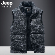 JEEP SPIRIT戶外吉普馬甲男秋冬季多口袋背心寬松大碼男釣魚馬夾男外套登山服 迷彩 XL