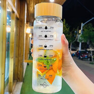 森森貓SUNS時(shí)間刻度杯1000ml大容量網(wǎng)紅玻璃杯喝水目標茶隔ins水杯瓶高顏值泡茶帶過(guò)濾車(chē)載運動(dòng) 時(shí)間刻度小號玻璃700毫升+茶隔+杯套+杯刷