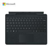 微软 Surface Pro 典雅黑特制版专业键盘盖 适用Pro 9/Pro 8 可搭配超薄触控笔2 Alcantara材质 磁性吸附接口