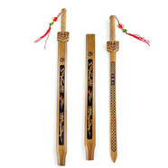 摩羯先生木質(zhì)寶刀寶劍帶鞘兒童玩具古代漢劍秦王劍2-6歲小孩玩具安全 【實木】龍鱗寶劍（棕色）（帶鞘） 1把