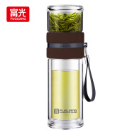 富光 泡茶师系列玻璃杯 双层透明玻璃水杯茶水分离杯商务办公泡茶杯子