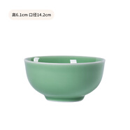 龍泉青瓷米飯碗陶瓷新款創(chuàng)意中式餐具家用加厚吃飯碗大號面湯碗喝粥碗小碗 5.5英寸梅子青碗