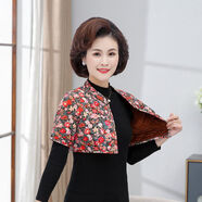 晉影2025秋冬新款駝絨棉馬甲女中年保暖護肩半袖外穿背心加絨坎肩ZQS 【加絨款】花色8 XL (建議105斤以下)