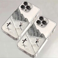 固返適用蘋(píng)果16promax油畫(huà)雪山滑雪手機殼iphone15plus潮酷x200一加13小米15華為nova13動(dòng)漫iqoo13 【油畫(huà)雪山滑雪】太空殼 一加13