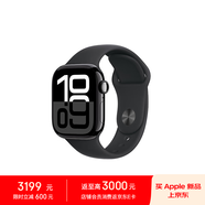 AppleWatch Series 10 GPS+蜂窩款42毫米亮黑色鋁金屬表殼黑色運(yùn)動(dòng)型表帶S/M MWXM3CH/B*企業(yè)專享