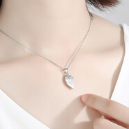TTMIX許愿石925銀情侶項鏈一對男女刻字創(chuàng)意吊墜七夕送女友 【精美禮盒】女款-許愿石項鏈