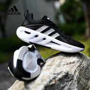 阿迪達(dá)斯 （adidas）男鞋清風(fēng)系列運動鞋子2025秋季新款時尚休閑鞋舒適透氣緩震跑步鞋 GZ9458黑色 42 (260mm)