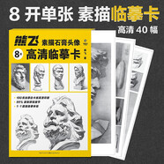 熊飛素描石膏頭像高清臨摹卡