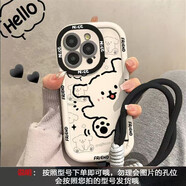領(lǐng)悍（Lieehaen）適用于OPPO手機(jī)殼二次元卡通動(dòng)漫涂鴉貓咪小狗帶手繩全包防摔軟殼泡芙殼磨砂可愛動(dòng)物男女款 泡芙殼-白色-nice小狗+黑手繩 oppo A72/A53