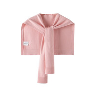 假日概念針織條紋披肩外搭高端女夏季薄款空調衫圍脖護肩頸網(wǎng)紅搭肩小圍巾 胭脂粉