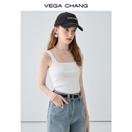 VEGA CHANG純色吊帶背心女2025年夏季新款修身顯瘦內(nèi)搭無袖上衣針織打底衫 貝殼白 M