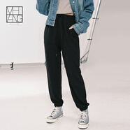 美洋（MEIYANG）【60系列】黑糖暖暖褲加厚蓄熱九分束腳衛褲時(shí)尚百搭新款休閑褲女 深灰色 XL