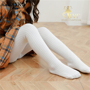 Radinka2025秋冬新款兒童襪子雙針?gòu)雰盒≈写笸咨m子女童打底褲FSW 白色 1條 125cm 參考身高130-140cm、年齡參考