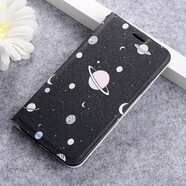 品怡 適用iphone12pro新款蘋(píng)果x手機殼11翻蓋魅藍x8皮套 星球 蠶絲紋對吸彩繪皮套 iphone 7/8/SE2 4.7寸