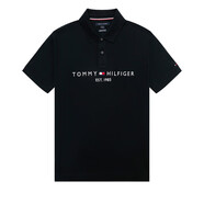 TOMMY HILFIGER 湯米 希爾費格 經(jīng)典男士T恤 純棉短袖翻領上衣男 黑色-1985Polo衫 L （建議160-180斤）