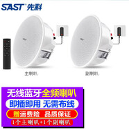 先科（SAST）藍(lán)牙吸頂音響喇叭套裝無(wú)線客廳吊頂天花有源背景音樂(lè)門店鋪收款家庭影院嵌入式音箱掛式廣播系統(tǒng)通 無(wú)線全頻版主音響(遙控版)+副音響*1