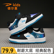 德?tīng)柣萃型\動(dòng)鞋春秋季網(wǎng)面透氣春款免系帶兒童小白鞋女童跑步鞋 變色藍【革面】 28碼 內長(cháng)17.8/腳16.8