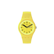 斯沃琪（Swatch）瑞士手表男女表潮流時尚炫彩石英腕表七夕禮物 活力黃 SO29J702