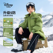 迪士尼（DISNEY）女童羽絨服耐臟油污90白鴨絨兒中大童長(cháng)款衣服24冬DB441KE13綠120
