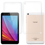 拓蒙 華為榮耀保護殼平板半透明磨砂防摔防滑防指紋手機保護套軟殼 榮耀暢玩平板2 T3-7 7英寸/通話(huà)版 全包防摔布丁殼+高清鋼化膜*1套裝