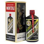 茅臺（MOUTAI）貴州茅臺酒 53度飛天茅臺顏色系列 醬香型白酒 收藏紀念酒 53度 500mL 1瓶 定制黑色（字母黑）