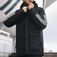 阿迪達(dá)斯 （adidas）男裝男裝2025年秋冬棉服羽絨服保暖外套休閑運(yùn)動(dòng)服時(shí)尚寬松夾克 GT1688/棉服/黑 M
