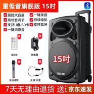 先科（SAST）廣場(chǎng)舞音響專業(yè)戶外k歌音箱帶話筒家用拉桿藍(lán)牙手拉麥克風(fēng) 15吋+單話筒+單耳麥
