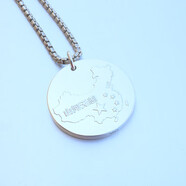 美芙仁【創(chuàng  )意】銀吊墜情侶吊墜男女999銀項鏈刻字照片圓牌項鏈軍人士兵 直徑25mm15克搭配盒子鏈