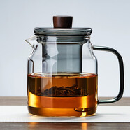 美斯尼 茶壺玻璃泡茶壺 加厚耐熱玻璃泡茶器創(chuàng  )意墨色玻璃功夫茶具 墨色壺 560mL