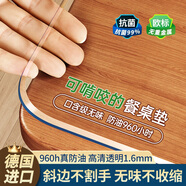 俏佰姿軟玻璃pvc桌布透明餐桌墊防水防油免洗塑料水晶板防燙茶幾桌面墊 【高分子抗菌無味+防油】透明1.6 90*150cm【真足厚非虛標(biāo)】
