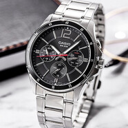 卡西歐（CASIO）手表男 商務(wù)休閑簡(jiǎn)約 指針 防水石英男表學(xué)生表考試表  MTP-1374D-1A