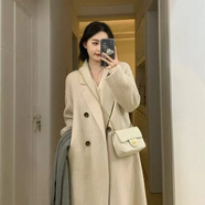 佘曼萊毛呢大衣女學(xué)生2024秋冬季高級感百搭中長(cháng)款呢子風(fēng)衣外套小個(gè)子 燕麥色 XL 130-145斤