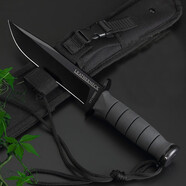 博諾格  戶外刀具直刀多功能高硬度野外戰(zhàn)術(shù)刀荒野求生刀軍刀防身小刀 戰(zhàn)狼榮耀黑刃