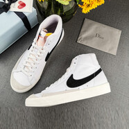 耐克（NIKE）板鞋男鞋2025新款夏季blazer  77開(kāi)拓者高幫運(yùn)動(dòng)休閑鞋【潮】 BQ6806-100白色黑 40