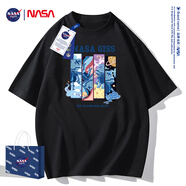 NASA GISSNASA官網(wǎng)聯(lián)名短袖t恤男國潮China故宮半袖純棉新款夏季寬松男裝 NA1839黑色 L  建議130-150斤