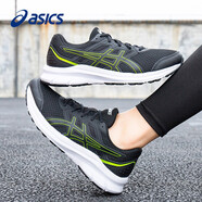 asics亞瑟士跑鞋男鞋秋冬季新款JOLT 3減震耐磨透氣運動(dòng)鞋子男跑步鞋 黑色/綠色JOLT 3系列 44.5