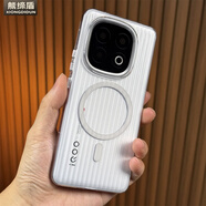 熊締盾 瓦楞磁吸適用iQOO13手機(jī)殼冰霧iqoo12磨砂防指紋愛(ài)酷ace5pro光柵豎條紋vivo透明硬殼側(cè)邊防滑條 磁吸款【透明】冰透瓦楞PC-獨(dú)立按鍵 IQOO13