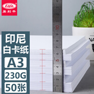 易利豐(elifo)白卡紙a3紙白色卡紙硬紙加厚打印紙A3名片紙 白紙 白色紙 手工紙 封面紙230g50張