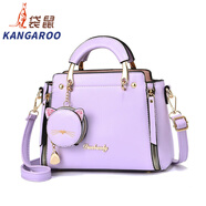袋鼠（KANGAROO）女包包2025百搭七夕時尚甜美淑女手提包韓版休閑斜跨單肩包 紫色