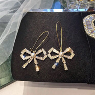 925銀針歐美夸張方形耳環(huán)女韓國長(cháng)款氣質(zhì)個(gè)性耳釘88 蝴蝶結耳鉤A0096