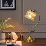 遠(yuǎn)盛達(dá)美式臺燈臥室床頭燈復(fù)古奢華客廳書房歐式田園風(fēng)溫馨浪漫古典裝飾 B款 按鈕開關(guān)