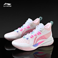 李寧籃球鞋男鞋音速10TD夏新款櫻花粉中幫透氣運動(dòng)鞋緩震實(shí)戰比賽鞋 粉白櫻花 40 （250mm）