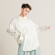 Nobana現代舞蹈襯衫練功服男女款演出服寬松上衣飄逸長(cháng)袖襯衣舞蹈生服裝 冰玉白 L