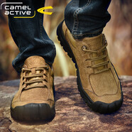 駱駝動感（camel active）德國駱駝動感秋季頭層牛皮戶外休閑皮鞋男真皮軟底軟面皮青年男鞋 卡其色 41