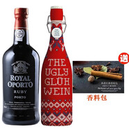 榮耀波爾圖（ROYAL OPORTO）葡萄牙原裝進口微醺晚安酒紅寶石波特酒rubyprot加烈葡萄酒甜紅酒 紅寶石波特酒+圣誕小丑熱紅酒